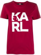 Karl Lagerfeld Karl Square Logo T-shirt - Red