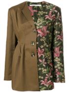 Pinghe Jacquard Deconstructed Jacket - Green