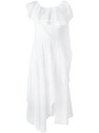 Chalayan 'valance' Dress, Women's, Size: 42, White, Polyester/cotton