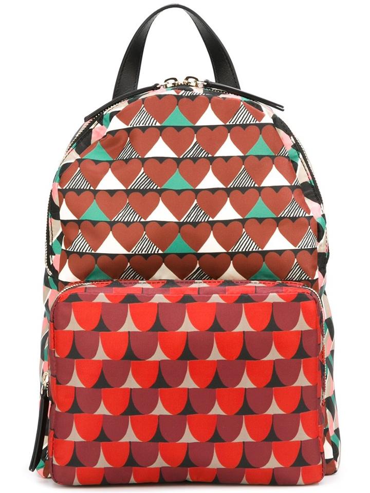 Red Valentino Mixed Print Backpack