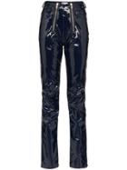 Gmbh Zip Detailed Straight Leg Trousers - Blue
