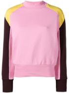 Msgm Contrast Panels Sweatshirt - Pink