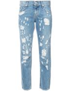 Derek Lam 10 Crosby - Ripped Cropped Jeans - Women - Cotton - 26, Blue, Cotton