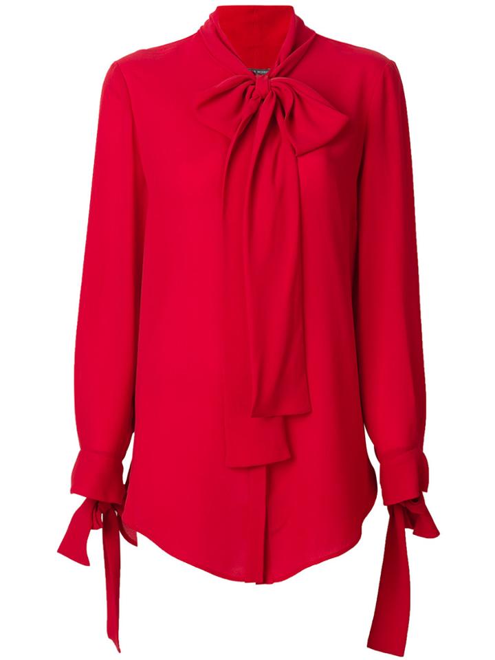 Alexander Mcqueen Scarf Detail Shirt - Red