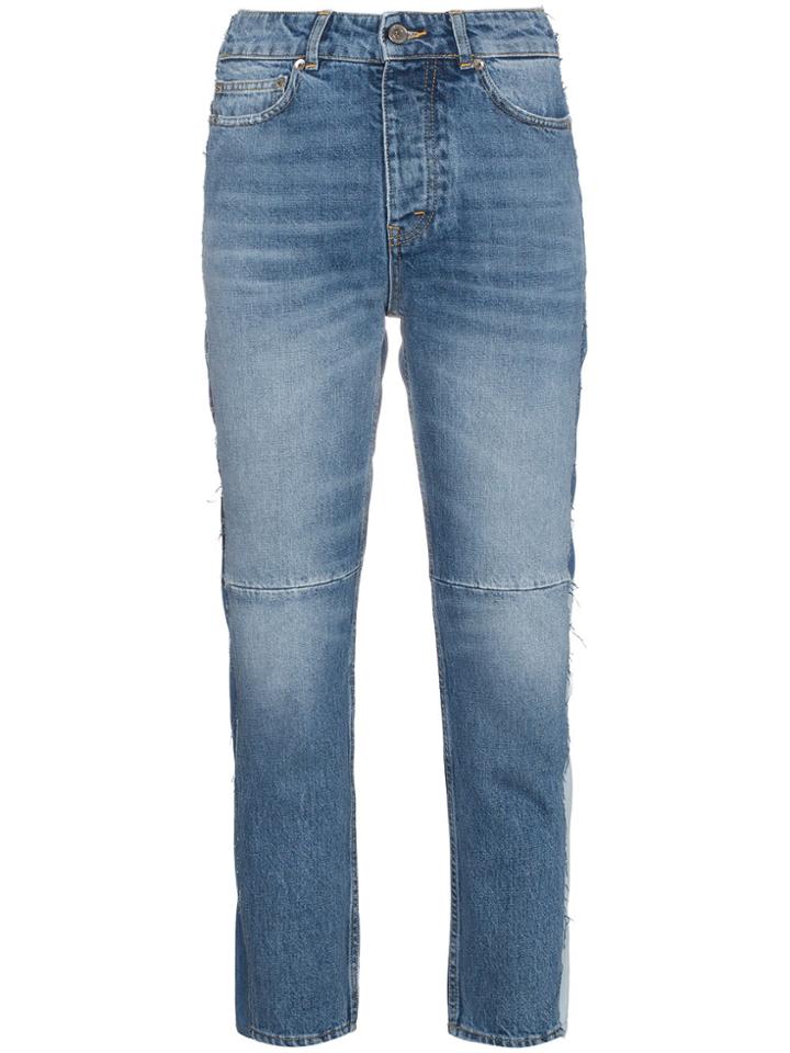 Golden Goose Deluxe Brand Mid Rise Patchwork Jeans - Blue