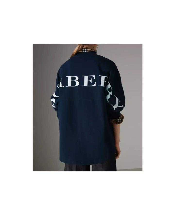 Burberry Logo Printed Cotton Oversized Sweatshirt 18797 - Unavailable
