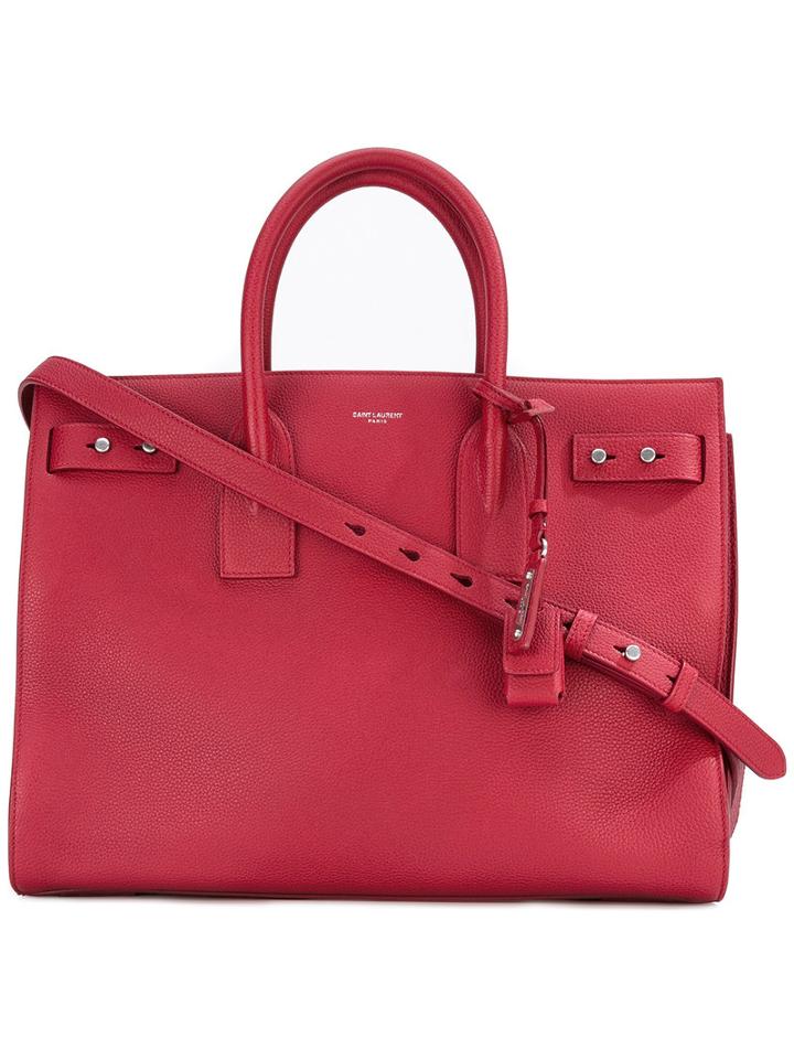 Saint Laurent - Sac De Jour Tote - Women - Calf Leather - One Size, Women's, Red, Calf Leather