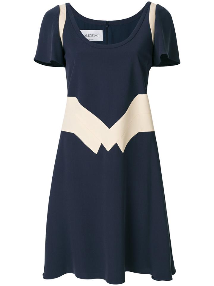Valentino Geometric Panel Dress - Blue