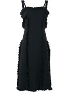 Paskal Ruffled Trim Dress, Women's, Size: Xs, Black, Polyamide/spandex/elastane