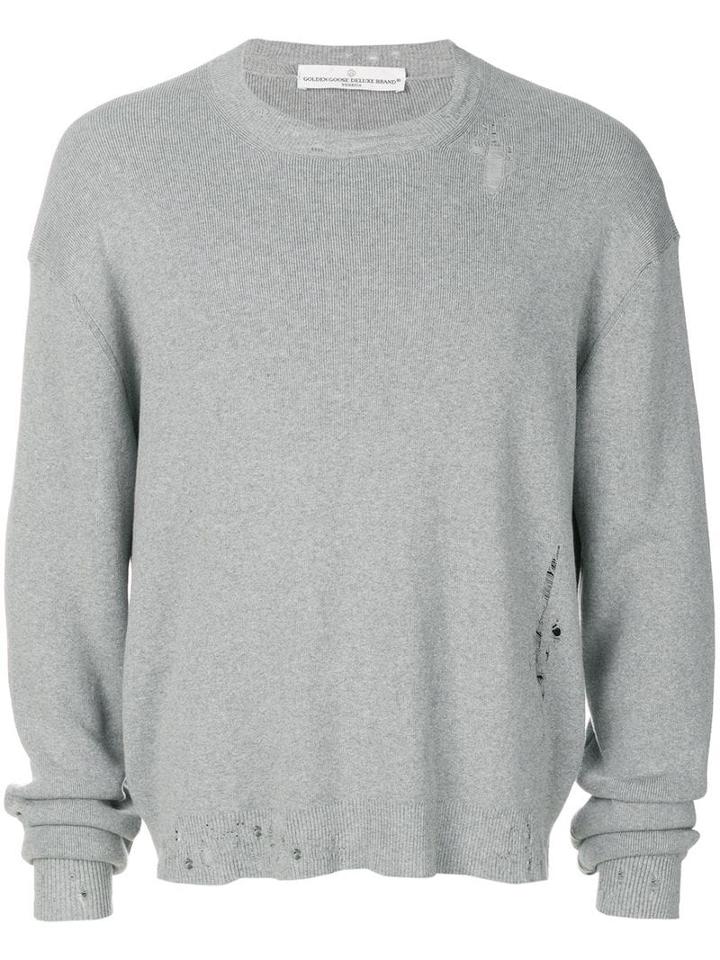 Golden Goose Distressed Detail Sweater - Grey