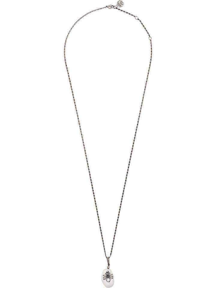 Alexander Mcqueen Spider Pendant Necklace - Silver