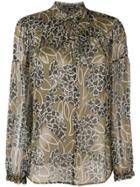 Luisa Cerano Animal Print Shirt - Green