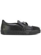 Philipp Plein Tiger Slip-on Sneakers - Black