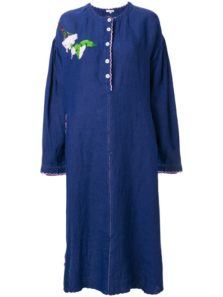 Natasha Zinko Embroidered Dress - Blue