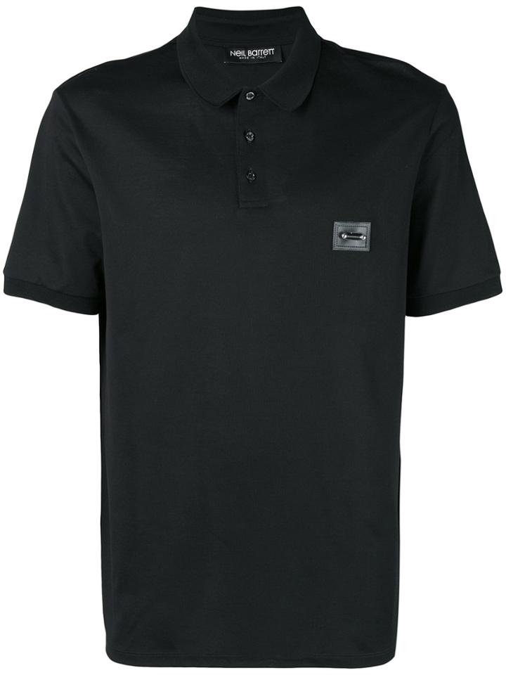 Neil Barrett Chest Patch Polo Shirt - Black