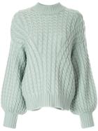 Zimmermann Cable Knit Sweater - Blue