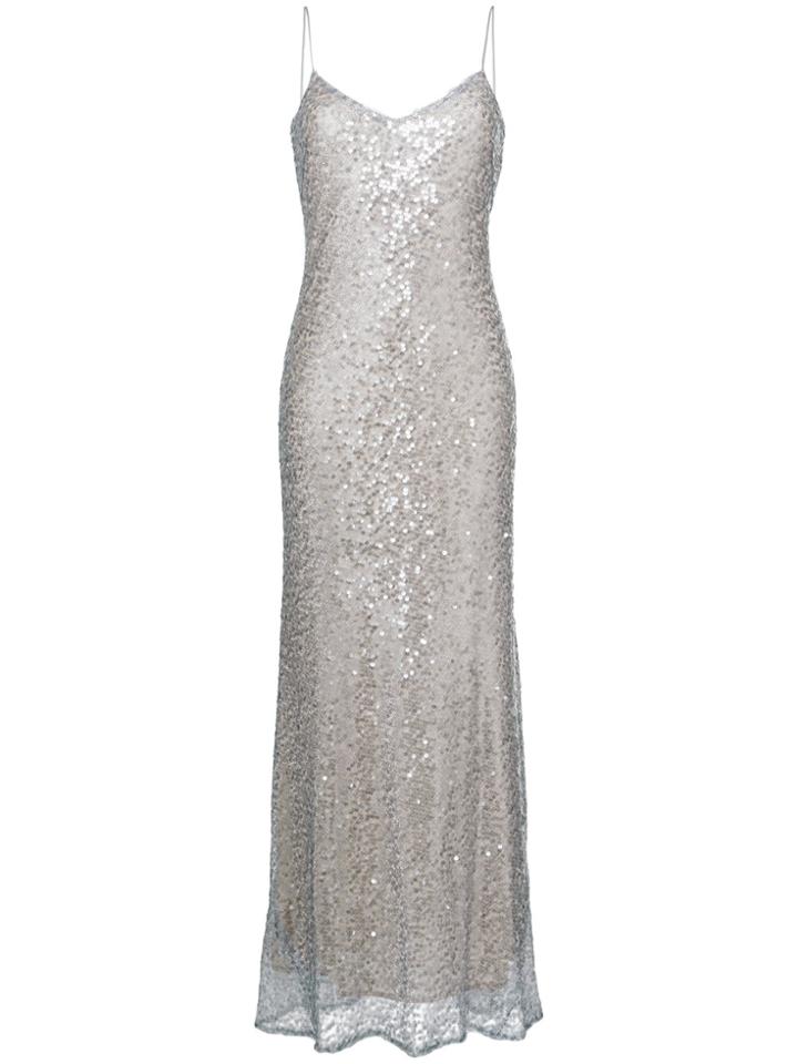Galvan Estrella Spaghetti Strap Dress - Metallic