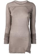 Rick Owens Longline Knitted Top - Grey