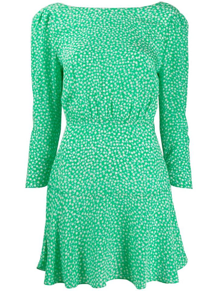 Rixo Retro Floral Dress - Green
