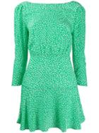 Rixo Retro Floral Dress - Green