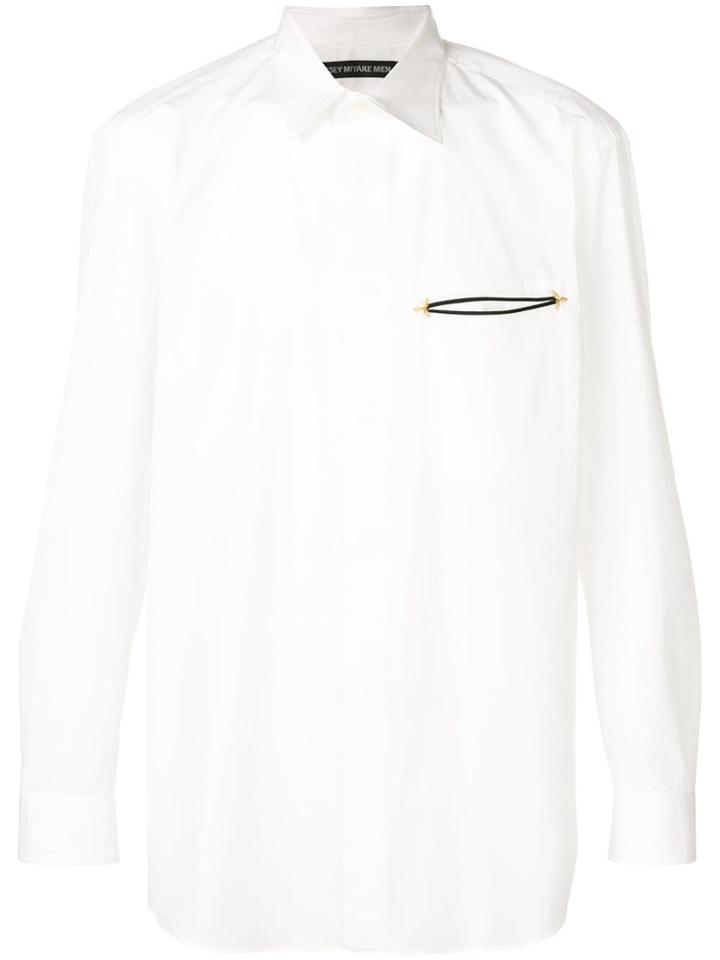 Issey Miyake Tailored Embroidered Pocket Shirt - White