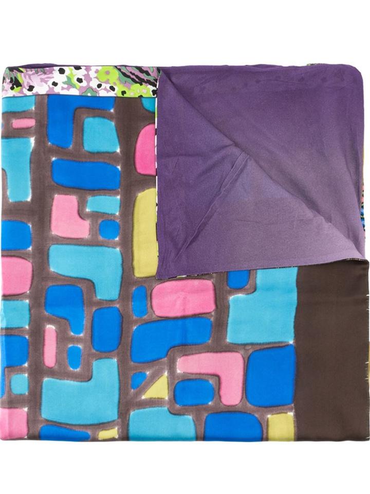 Pierre-louis Mascia Geometric Print Square Pocket, Adult Unisex, Cotton/silk