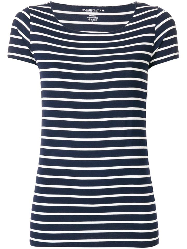Majestic Filatures Striped Tee - Blue