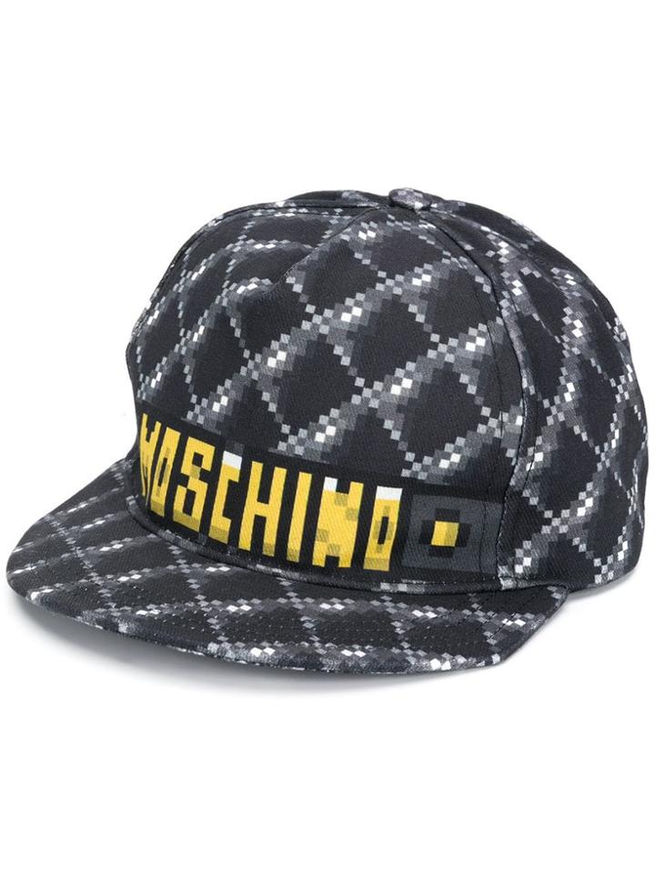 Moschino Pixelated Logo Cap - Black