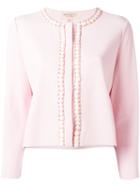 Giambattista Valli Embellished Trim Jacket, Women's, Size: 48, Pink/purple, Polyester/viscose