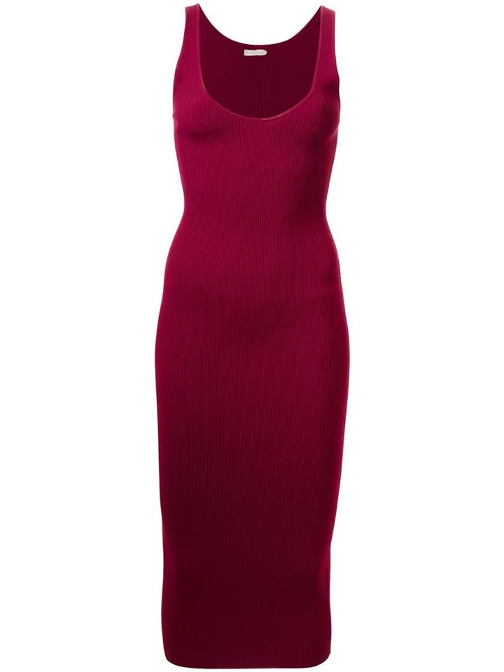 Dion Lee Pinacle Knit Tank Dress, Women's, Size: 6, Red, Nylon/viscose