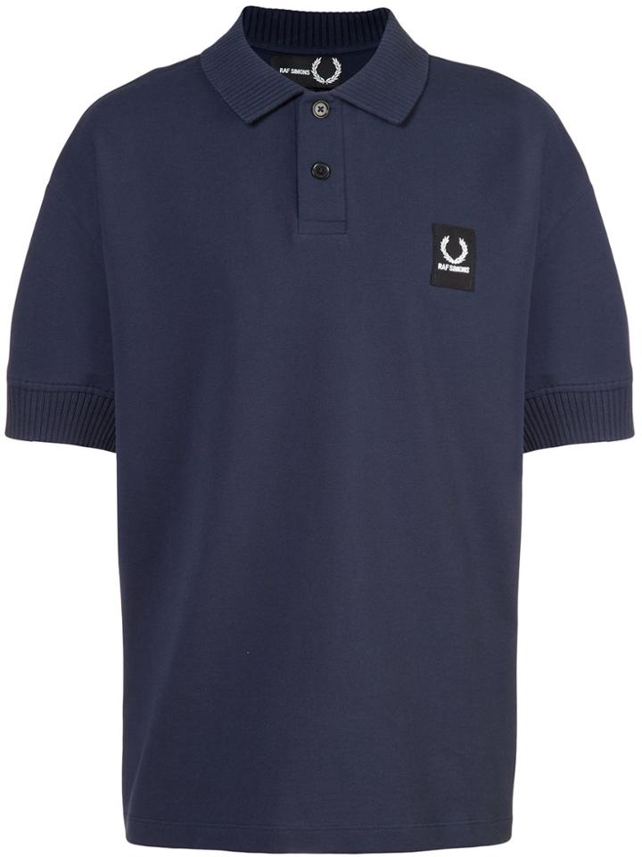 Raf Simons X Fred Perry Ribbed Collar Polo Shirt - Blue