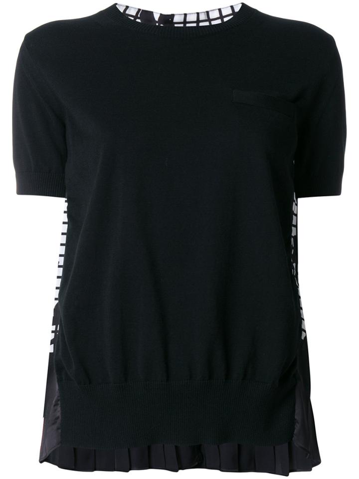 Sacai Contrast Back Top - Black