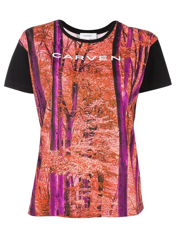 Carven Forest (green) Print T-shirt, Women's, Size: Large, Cotton