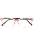 Tom Ford Eyewear Rectangular Shaped Glasses, Pink/purple, Acetate/metal