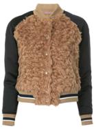 Guild Prime Faux Fur Varsity Jacket - Brown