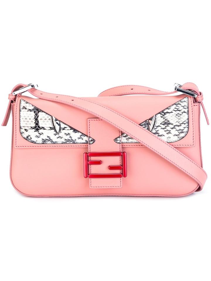 Fendi 'baguette' Shoulder Bag - Pink & Purple