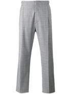 Lanvin Checked Pleated Trousers - Grey
