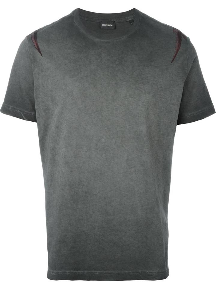 Diesel T-joe T-shirt, Men's, Size: Xxl, Grey, Cotton