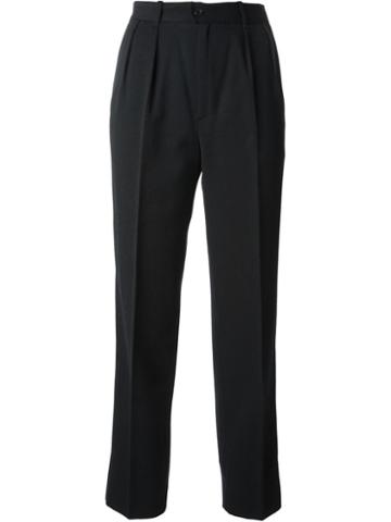 Guy Laroche Vintage Cropped Trousers, Women's, Size: 36, Black