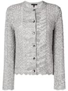 Marc Jacobs Perforated Knit Cardigan - Grey