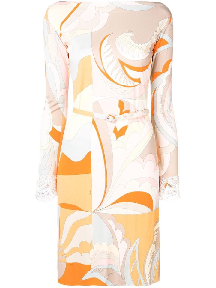 Emilio Pucci Chain Straps Tied Dress - Orange