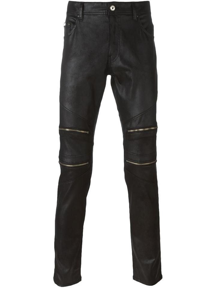 Just Cavalli Waxed Effect Skinny Trousers