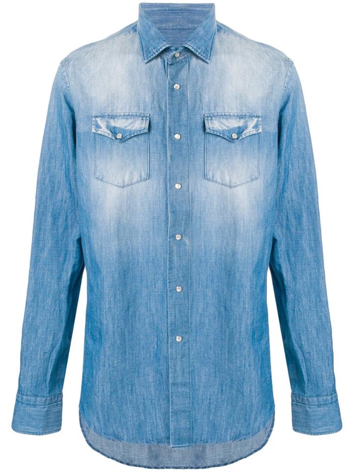 Dell'oglio Chest Pockets Denim Shirt - Blue