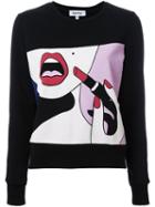 Yazbukey Lipstick Print Sweatshirt