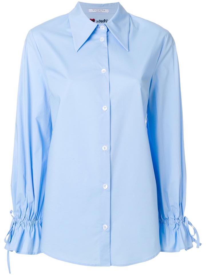 Vivetta Embroidered Detail Shirt - Blue