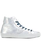 Philippe Model Lateral Patch Metallic Hi-tops