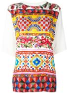 Dolce & Gabbana Mambo Print Top, Women's, Size: 36, Nude/neutrals, Silk
