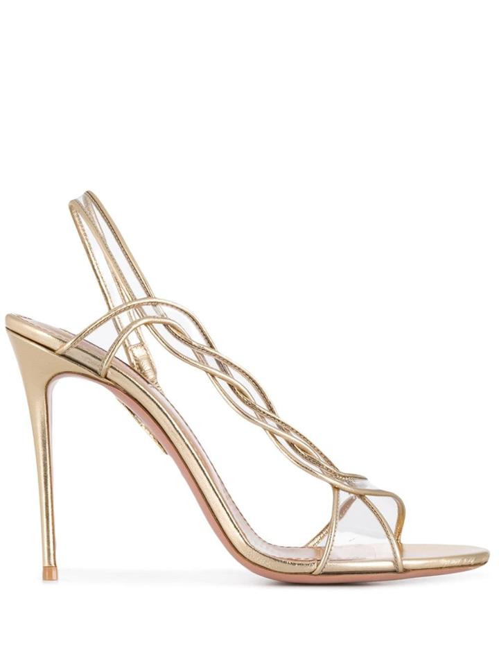 Aquazzura Swing 105 Sandals - Gold