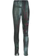 Yohji Yamamoto 'fraise' Printed Leggings - Black