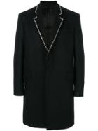 Les Hommes Classic Studded Coat - Black